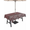 thumbnail image 1 of Outdoor Tablecloth with Umbrella Hole for Patio/Picnic/Party/Camping, Boho Red Brown Flower Waterproof Table Cloth Rectangle Table Cover Washable, Abstract Bohemia Pesley Floral (60"x 120"), 1 of 8