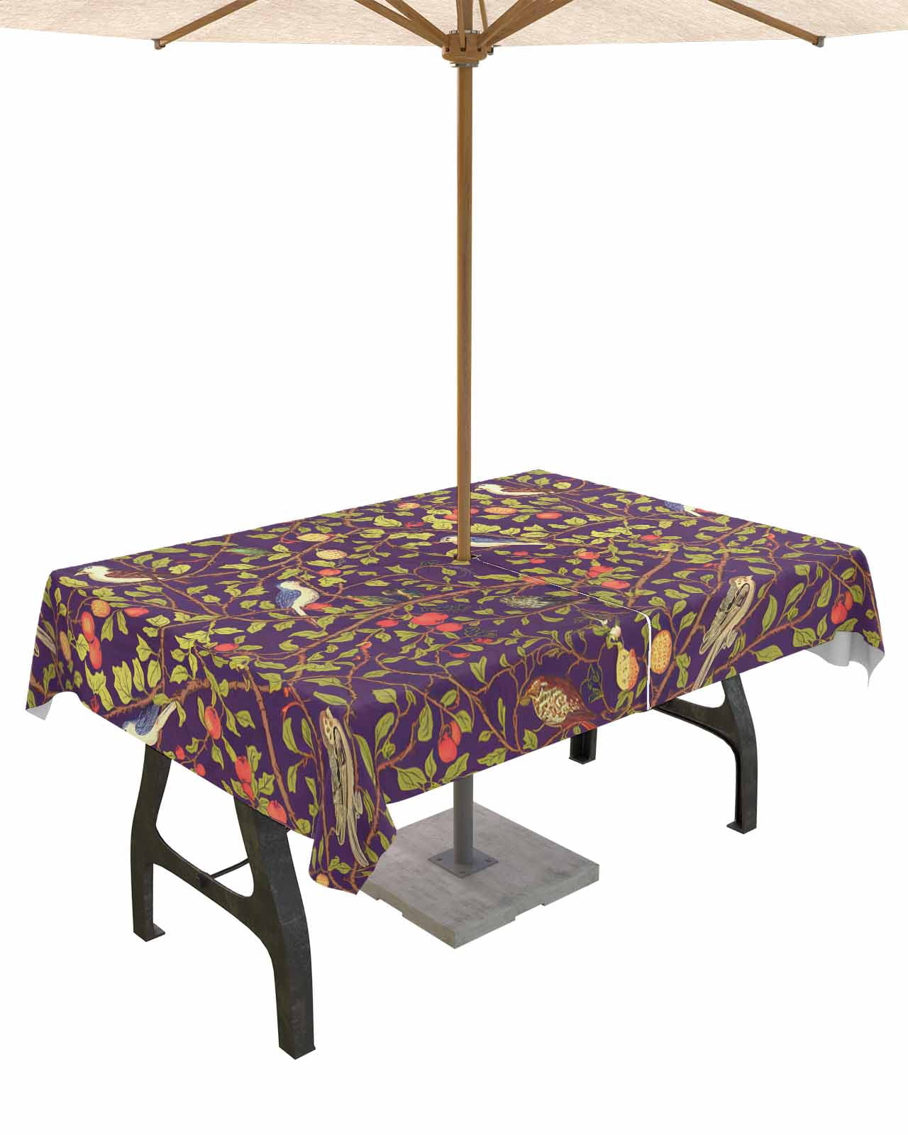 Outdoor Tablecloth with Umbrella Hole for Patio/Picnic/Party/Camping ...