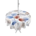 thumbnail image 1 of Outdoor Tablecloth with Umbrella Hole for Patio/Picnic/Party/Camping, Botanical Leaves Waterproof Table Cloth Round Cover Washable, Brown Gray Blue Leaf Summer Branches (Dia 54"), 1 of 9