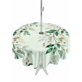 thumbnail image 1 of Outdoor Tablecloth with Umbrella Hole for Patio/Picnic/Party/Camping, Botanical Leaves Waterproof Table Cloth Round Cover Washable, Weeping Berry Spring Plants Summer (Dia 54"), 1 of 8