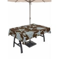 thumbnail image 1 of Outdoor Tablecloth with Umbrella Hole for Patio/Picnic/Party/Camping, Brown Blue Coastal Waterproof Table Cloth Rectangle Table Cover Washable, Summer Beach Sea Turtle Starfish Nautical (60"x 120"), 1 of 8