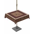 thumbnail image 1 of Outdoor Tablecloth with Umbrella Hole for Patio/Picnic/Party/Camping, Brown Western Cowboy Waterproof Table Cloth Square Cover Washable, Farmhouse Country Textured (54"x 54"), 1 of 8