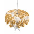 thumbnail image 1 of Outdoor Tablecloth with Umbrella Hole for Patio/Picnic/Party/Camping, Burnt Orange Coral Waterproof Table Cloth Round Cover Washable, Coastal Summer Ocean Nautical Sea (Dia 60"), 1 of 9