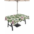 thumbnail image 1 of Outdoor Tablecloth with Umbrella Hole for Patio/Picnic/Party/Camping, Cactus Summer Waterproof Table Cloth Rectangle Table Cover Washable, Watercolor Tropical Botanical Linen Texture (52"x 70"), 1 of 8