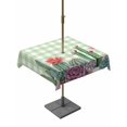 thumbnail image 1 of Outdoor Tablecloth with Umbrella Hole for Patio/Picnic/Party/Camping, Cactus Tropical Watercolor Waterproof Table Cloth Square Cover Washable, Sage Green Plaid Summer (54"x 54"), 1 of 8