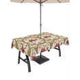 thumbnail image 1 of Outdoor Tablecloth with Umbrella Hole for Patio/Picnic/Party/Camping, Camels Palm Trees Waterproof Table Cloth Rectangle Table Cover Washable, Desert Date Coconut Trees Leaves Cords Beige (60"x 120"), 1 of 8
