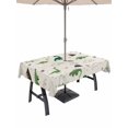 thumbnail image 1 of Outdoor Tablecloth with Umbrella Hole for Patio/Picnic/Party/Camping, Cartoon Dinosaurs Waterproof Table Cloth Rectangle Table Cover Washable, Funny Cute Farmhouse Mountain Leaves (54"x 80"), 1 of 8