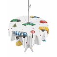 thumbnail image 1 of Outdoor Tablecloth with Umbrella Hole for Patio/Picnic/Party/Camping, Cartoon Truck Waterproof Table Cloth Round Cover Washable, Funny Cute Colorful Car Tree Polka Dot (Dia 60"), 1 of 8