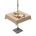 thumbnail image 1 of Outdoor Tablecloth with Umbrella Hole for Patio/Picnic/Party/Camping, Cherry Blossoms Waterproof Table Cloth Square Cover Washable, Japanese Spring Floral Leaves Vintage Beige (60"x 60"), 1 of 8