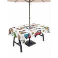 thumbnail image 1 of Outdoor Tablecloth with Umbrella Hole for Patio/Picnic/Party/Camping, Children's Day Waterproof Table Cloth Rectangle Table Cover Washable, Car Tree Stars Modern Abstract Art (54"x 80"), 1 of 8