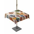 thumbnail image 1 of Outdoor Tablecloth with Umbrella Hole for Patio/Picnic/Party/Camping, Children's Day Waterproof Table Cloth Square Cover Washable, Cartoon Handprint Butterfly Retro Beige (60"x 60"), 1 of 8