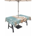thumbnail image 1 of Outdoor Tablecloth with Umbrella Hole for Patio/Picnic/Party/Camping, Coastal Mermaid Anchor Waterproof Table Cloth Rectangle Table Cover Washable, Summer Coral Ocean Vintage Wood (54"x 80"), 1 of 8