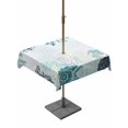 thumbnail image 1 of Outdoor Tablecloth with Umbrella Hole for Patio/Picnic/Party/Camping, Coastal Starfish Waterproof Table Cloth Square Cover Washable, Ocean Weeping Coral Beach Conch Turquoise (60"x 60"), 1 of 9