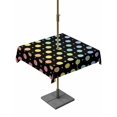 thumbnail image 1 of Outdoor Tablecloth with Umbrella Hole for Patio/Picnic/Party/Camping, Colorful Polka Dot Waterproof Table Cloth Square Cover Washable, Cartoon Watercolor Geometric Black (60"x 60"), 1 of 8