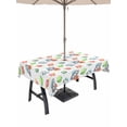 thumbnail image 1 of Outdoor Tablecloth with Umbrella Hole for Patio/Picnic/Party/Camping, Colorful Spaceship Waterproof Table Cloth Rectangle Table Cover Washable, Watercolor Cartoon Modern Abstract Art (60"x 84"), 1 of 8