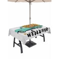 thumbnail image 1 of Outdoor Tablecloth with Umbrella Hole for Patio/Picnic/Party/Camping, Country Sunflowers Waterproof Table Cloth Rectangle Table Cover Washable, Welcome Rustic Truck Floral Farmhouse (60"x 84"), 1 of 8