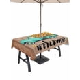 thumbnail image 1 of Outdoor Tablecloth with Umbrella Hole for Patio/Picnic/Party/Camping, Country Sunflowers Waterproof Table Cloth Rectangle Table Cover Washable, Welcome Rustic Truck Floral Farm Brown (60"x 84"), 1 of 8