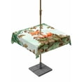 thumbnail image 1 of Outdoor Tablecloth with Umbrella Hole for Patio/Picnic/Party/Camping, Cute Fox Forest Waterproof Table Cloth Square Cover Washable, Green Trees Cone Leaves Mushroom (54"x 54"), 1 of 8