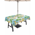 thumbnail image 1 of Outdoor Tablecloth with Umbrella Hole for Patio/Picnic/Party/Camping, Cute Green Umbrella Waterproof Table Cloth Rectangle Table Cover Washable, Cartoon Rain Boots Blue Ombre (52"x 70"), 1 of 8