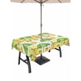 thumbnail image 1 of Outdoor Tablecloth with Umbrella Hole for Patio/Picnic/Party/Camping, Cute Green Umbrella Waterproof Table Cloth Rectangle Table Cover Washable, Cartoon Rain Boots Yellow Ombre (52"x 70"), 1 of 8