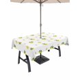 thumbnail image 1 of Outdoor Tablecloth with Umbrella Hole for Patio/Picnic/Party/Camping, Cute Lemon Floral Waterproof Table Cloth Rectangle Table Cover Washable, Farmhouse Summer Fruits (60"x 84"), 1 of 8