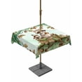 thumbnail image 1 of Outdoor Tablecloth with Umbrella Hole for Patio/Picnic/Party/Camping, Cute Raccoon Forest Waterproof Table Cloth Square Cover Washable, Green Trees Cone Leaves Mushroom (60"x 60"), 1 of 8