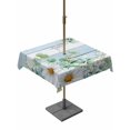 thumbnail image 1 of Outdoor Tablecloth with Umbrella Hole for Patio/Picnic/Party/Camping, Daisy Spring Floral Waterproof Table Cloth Square Cover Washable, Eucalyptus Leaves Watercolor Wooden (54"x 54"), 1 of 8