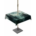 thumbnail image 1 of Outdoor Tablecloth with Umbrella Hole for Patio/Picnic/Party/Camping, Dark Green Forest Waterproof Table Cloth Square Cover Washable, Nature Mountain Pine Tree Vintage (60"x 60"), 1 of 9