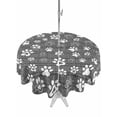 thumbnail image 1 of Outdoor Tablecloth with Umbrella Hole for Patio/Picnic/Party/Camping, Dark Grey Dog Paw Waterproof Table Cloth Round Cover Washable, Modern Geometric Abstract Aesthetics (Dia 54"), 1 of 9