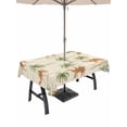 thumbnail image 1 of Outdoor Tablecloth with Umbrella Hole for Patio/Picnic/Party/Camping, Date Coconut Tree Waterproof Table Cloth Rectangle Table Cover Washable, Desert Camels Botanical Tropical Beige (54"x 80"), 1 of 8