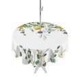 thumbnail image 1 of Outdoor Tablecloth with Umbrella Hole for Patio/Picnic/Party/Camping, Eucalyptus Leaves Lemon Waterproof Table Cloth Round Cover Washable, Summer Fruits Plant Yellow Green (Dia 60"), 1 of 9