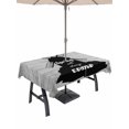thumbnail image 1 of Outdoor Tablecloth with Umbrella Hole for Patio/Picnic/Party/Camping, Farmhouse Black Windmill Waterproof Table Cloth Rectangle Table Cover Washable, Spring Will Always Come Wood Grain (60"x 120"), 1 of 9