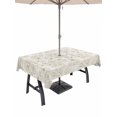 thumbnail image 1 of Outdoor Tablecloth with Umbrella Hole for Patio/Picnic/Party/Camping, Farmhouse Flowers Waterproof Table Cloth Rectangle Table Cover Washable, Green Botanical Floral Patterned (60"x 102"), 1 of 8