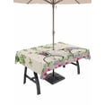 thumbnail image 1 of Outdoor Tablecloth with Umbrella Hole for Patio/Picnic/Party/Camping, Farmhouse Spring Waterproof Table Cloth Rectangle Table Cover Washable, Retro Bicycles Flowers Vines Butterfly (60"x 84"), 1 of 8