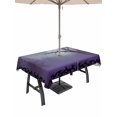 thumbnail image 1 of Outdoor Tablecloth with Umbrella Hole for Patio/Picnic/Party/Camping, Foggy Forest Purple Waterproof Table Cloth Rectangle Table Cover Washable, Spooky Branch Tree Crow Bird Moon (60"x 120"), 1 of 9