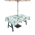 thumbnail image 1 of Outdoor Tablecloth with Umbrella Hole for Patio/Picnic/Party/Camping, Football Cartoon Waterproof Table Cloth Rectangle Table Cover Washable, Funny Sport Weightlifting Playful (60"x 84"), 1 of 9