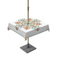 thumbnail image 1 of Outdoor Tablecloth with Umbrella Hole for Patio/Picnic/Party/Camping, Geometric Flowers Waterproof Table Cloth Square Cover Washable, Modern Abstract Colorful Floral (60"x 60"), 1 of 9