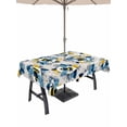 thumbnail image 1 of Outdoor Tablecloth with Umbrella Hole for Patio/Picnic/Party/Camping, Gray Bees Farmhouse Waterproof Table Cloth Rectangle Table Cover Washable, Spring Summer Botanical Flowers (52"x 70"), 1 of 8