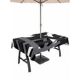 thumbnail image 1 of Outdoor Tablecloth with Umbrella Hole for Patio/Picnic/Party/Camping, Gray Black Geometric Waterproof Table Cloth Rectangle Table Cover Washable, Modern Art Abstract Grey Line (60"x 102"), 1 of 8