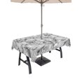 thumbnail image 1 of Outdoor Tablecloth with Umbrella Hole for Patio/Picnic/Party/Camping, Gray Coastal Waterproof Table Cloth Rectangle Table Cover Washable, Summer Beach Starfish Conch Shell Ocean (60"x 102"), 1 of 9
