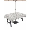 thumbnail image 1 of Outdoor Tablecloth with Umbrella Hole for Patio/Picnic/Party/Camping, Gray Flowers Waterproof Table Cloth Rectangle Table Cover Washable, Spring Summer Farmhouse Botanical (52"x 70"), 1 of 8