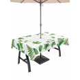 thumbnail image 1 of Outdoor Tablecloth with Umbrella Hole for Patio/Picnic/Party/Camping, Green Botanical Waterproof Table Cloth Rectangle Table Cover Washable, Spring Ivy Ferns Leaves Plants (60"x 120"), 1 of 8