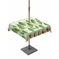 thumbnail image 1 of Outdoor Tablecloth with Umbrella Hole for Patio/Picnic/Party/Camping, Green Botanical Waterproof Table Cloth Square Cover Washable, Acorn Spring Summer Plant Leaves (54"x 54"), 1 of 8