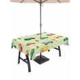 thumbnail image 1 of Outdoor Tablecloth with Umbrella Hole for Patio/Picnic/Party/Camping, Green Cartoon Truck Waterproof Table Cloth Rectangle Table Cover Washable, Funny Cute Colorful Car Tree Polka Dot (60"x 102"), 1 of 8