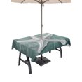 thumbnail image 1 of Outdoor Tablecloth with Umbrella Hole for Patio/Picnic/Party/Camping, Green Coastal Waterproof Table Cloth Rectangle Table Cover Washable, Summer Ocean Beach Nautical Modern Starfish (60"x 84"), 1 of 9