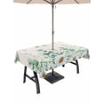 thumbnail image 1 of Outdoor Tablecloth with Umbrella Hole for Patio/Picnic/Party/Camping, Green Eucalyptus Leaves Waterproof Table Cloth Rectangle Table Cover Washable, Daisy Summer Botanical Watercolor (52"x 70"), 1 of 8