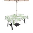thumbnail image 1 of Outdoor Tablecloth with Umbrella Hole for Patio/Picnic/Party/Camping, Green Ferns Waterproof Table Cloth Rectangle Table Cover Washable, Spring Summer Botanical Leaves (60"x 102"), 1 of 9