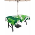 thumbnail image 1 of Outdoor Tablecloth with Umbrella Hole for Patio/Picnic/Party/Camping, Green Football Waterproof Table Cloth Rectangle Table Cover Washable, Soccer Sports Player Silhouette Rustic (54"x 80"), 1 of 9