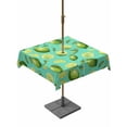 thumbnail image 1 of Outdoor Tablecloth with Umbrella Hole for Patio/Picnic/Party/Camping, Green Lemons Waterproof Table Cloth Square Cover Washable, Summer Tropical Leaves Teal Green (54"x 54"), 1 of 8