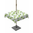 thumbnail image 1 of Outdoor Tablecloth with Umbrella Hole for Patio/Picnic/Party/Camping, Green Lemons Waterproof Table Cloth Square Cover Washable, Summer Watercolor Blue Bow on Fruits (54"x 54"), 1 of 9